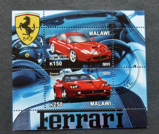Malawi, aršík raz., automobily, Ferrari, závody, r. 2011