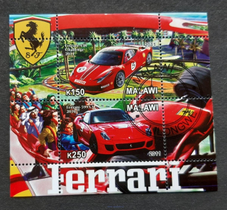 Malawi, aršík raz., automobily, Ferrari, závody, r. 2011
