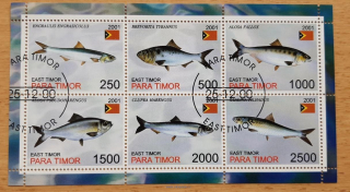 East Timor/Para Timor raz. aršík, ryby, r. 2001