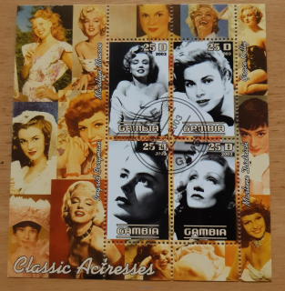 Gambie raz. aršík, slavné herečky, umění, r. 2003