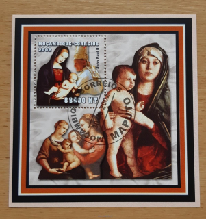 Mosambik raz. aršík, papež Jan Pavel II., umění, r. 2002