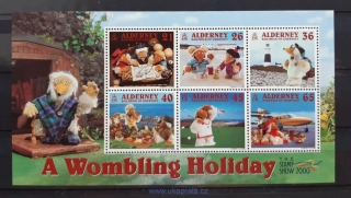 Alderney ** aršík B7 Wombles, dětské postavičky, loutky, r. 2000