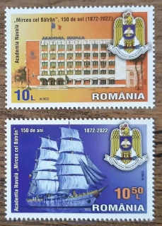 RUMUNSKO ** 8113/4 150. výročí námořní akademie, r.2022